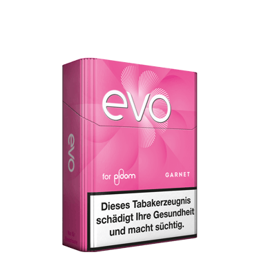 Packung mit EVO Garnet Tabaksticks für Ploom