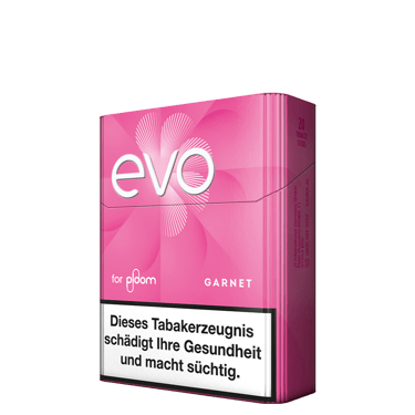 Packung mit EVO Garnet Tabaksticks für Ploom