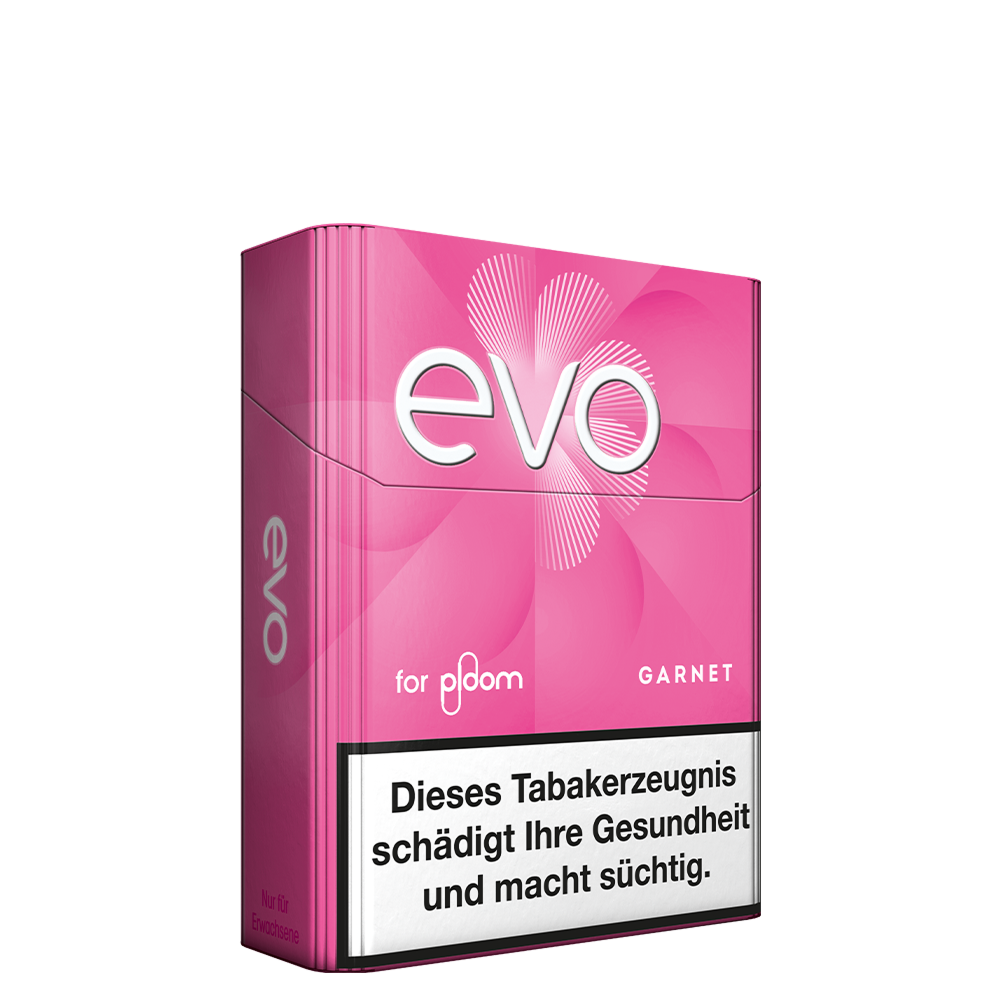 Packung mit EVO Garnet Tabaksticks für Ploom