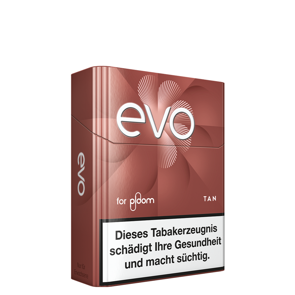 Packung mit EVO Tan Tabaksticks für Ploom