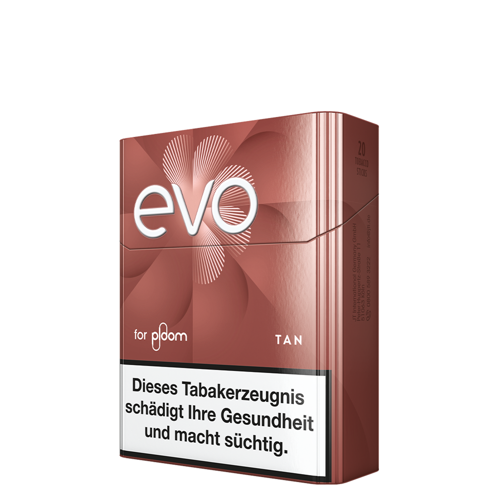 Packung mit EVO Tan Tabaksticks für Ploom